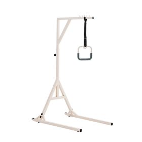 Trapeze Bar for Bed Mobility, Height-Adjustable Bed Trapeze with 2 Casters